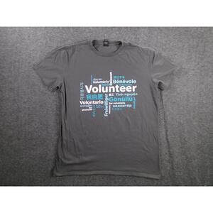 Volunteer Shirt Mens Large Gray Casual Marsh Mclennan Companies Inspiring